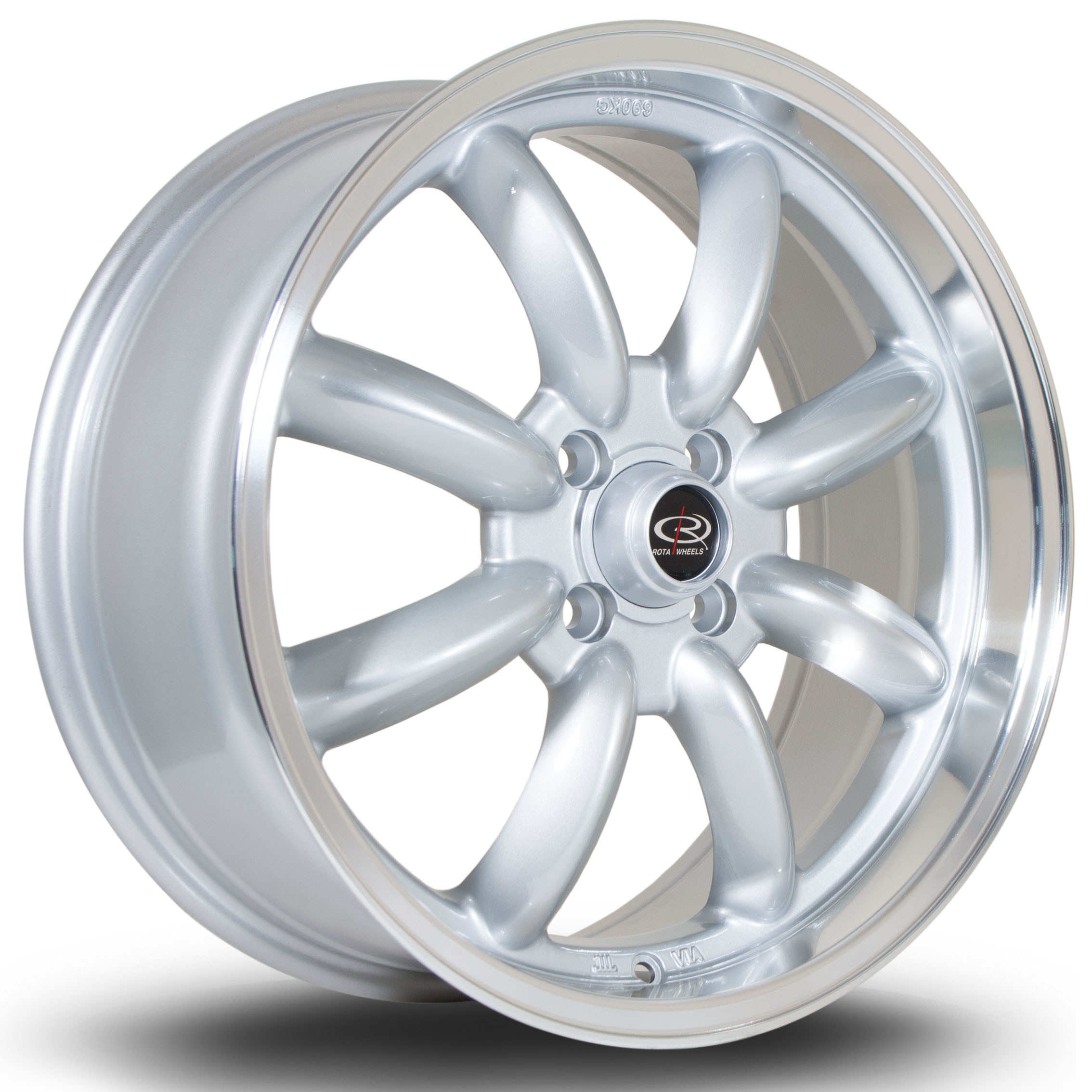 RB 17x7.5 4x100 ET45 Silver with Polished Lip - Rota Wheels