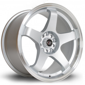 GTR 17x9 5x114 ET25 Silver with Polished Lip